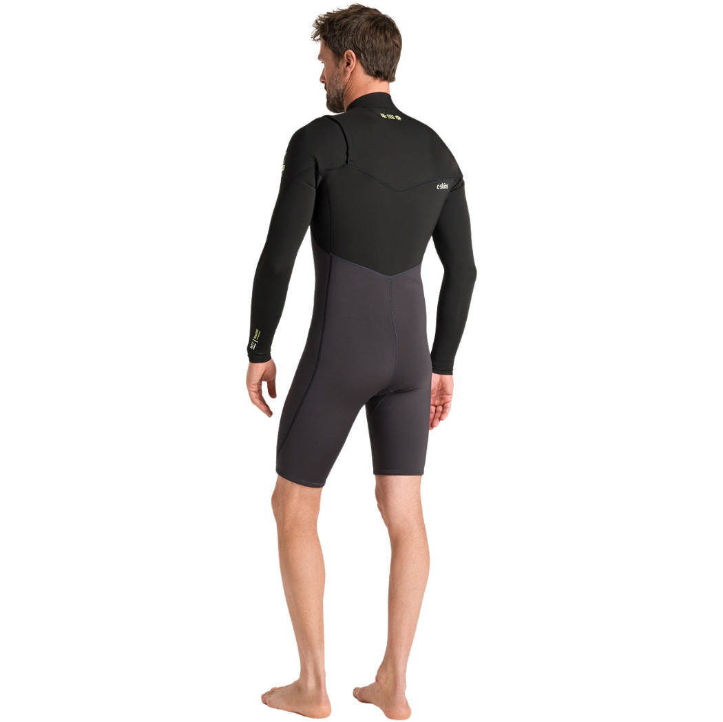 2026 C-Skins Da Uomo NuWave Session Lite 2/2mm Manica Lunga Chest Zip Muta Primaverile C-NSEL22SPM - Meteor / Black